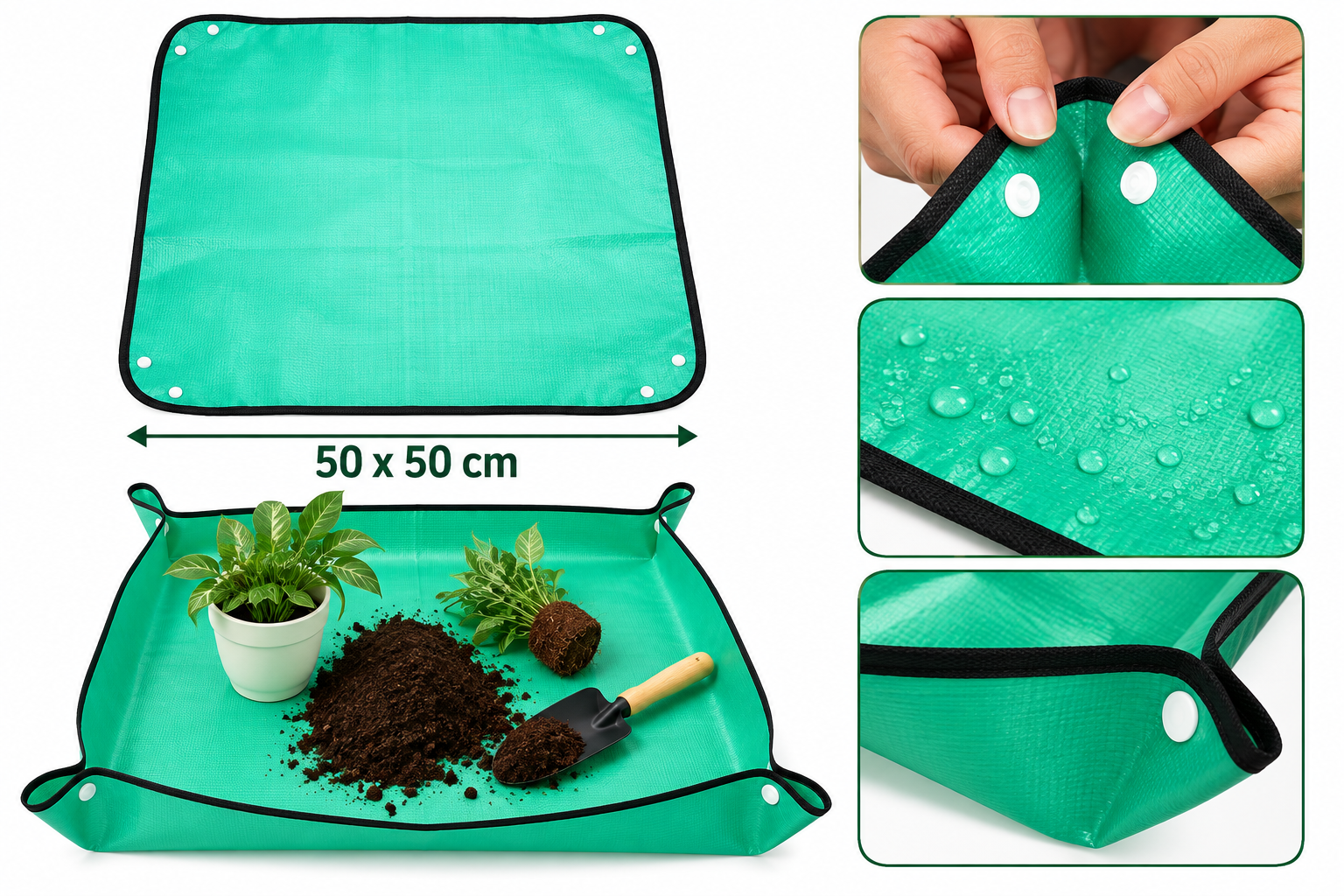 Alfombra de Jardinería Impermeable 50 × 50 cm Alfombrilla Trasplante De Plantas 50x50 cm Impermeable - Imagen 1