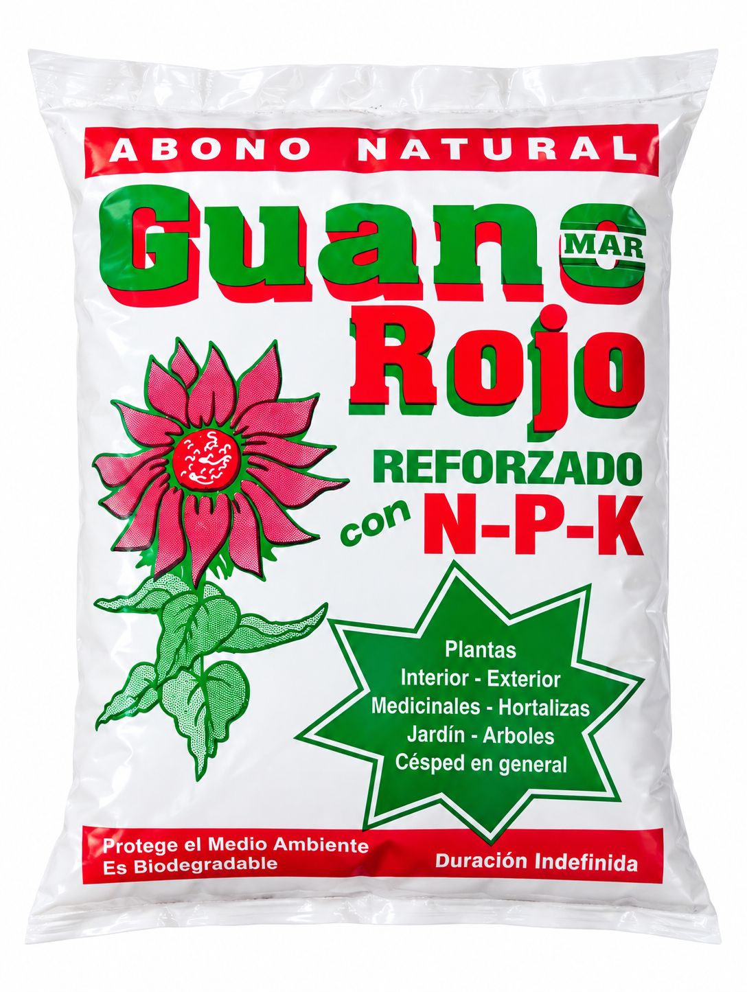 Bolsa de abono Guano Rojo Guano Rojo Reforzado NPK Fertilizante Abono Natural Plantas - Imagen 1