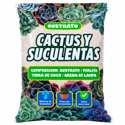 Sustrato para Cactus y Suculentas 3 Litros | Con Perlita y Fibra de Coco